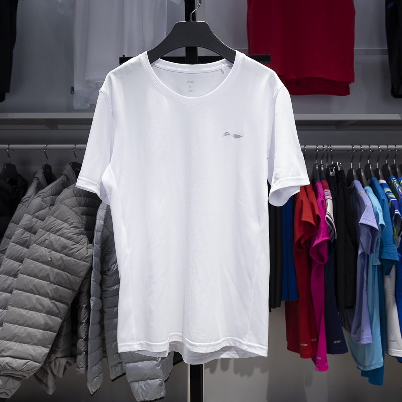 李宁T恤男子训练系列2023春夏新款休闲圆领透气速干短袖YTST073 - 图3