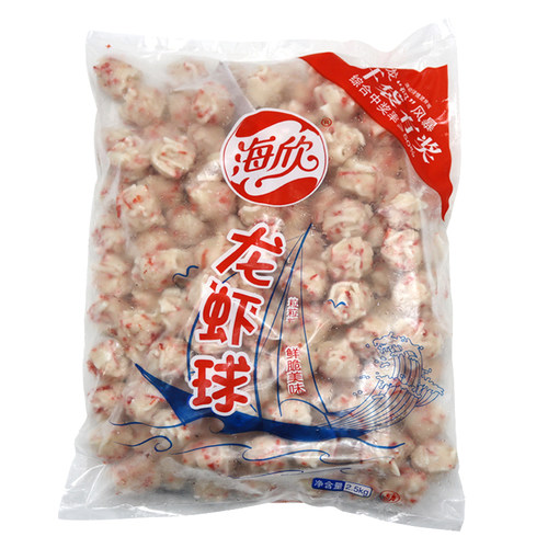 海欣龙虾球 鱼极仿龙虾球 火锅丸子关东煮食材 鱼籽龙虾丸2500g - 图1