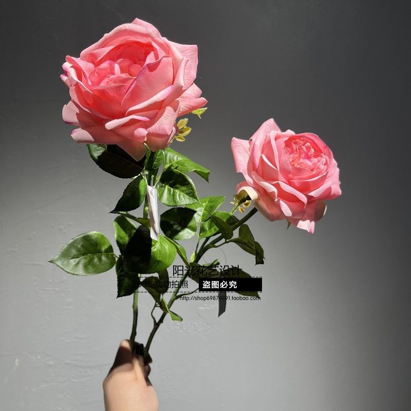 仿真朱丽叶玫瑰保湿花装饰花卉高档客厅电视柜餐桌塑料花假花摆设,淘宝优惠券,粉丝福利购,淘宝优惠卷