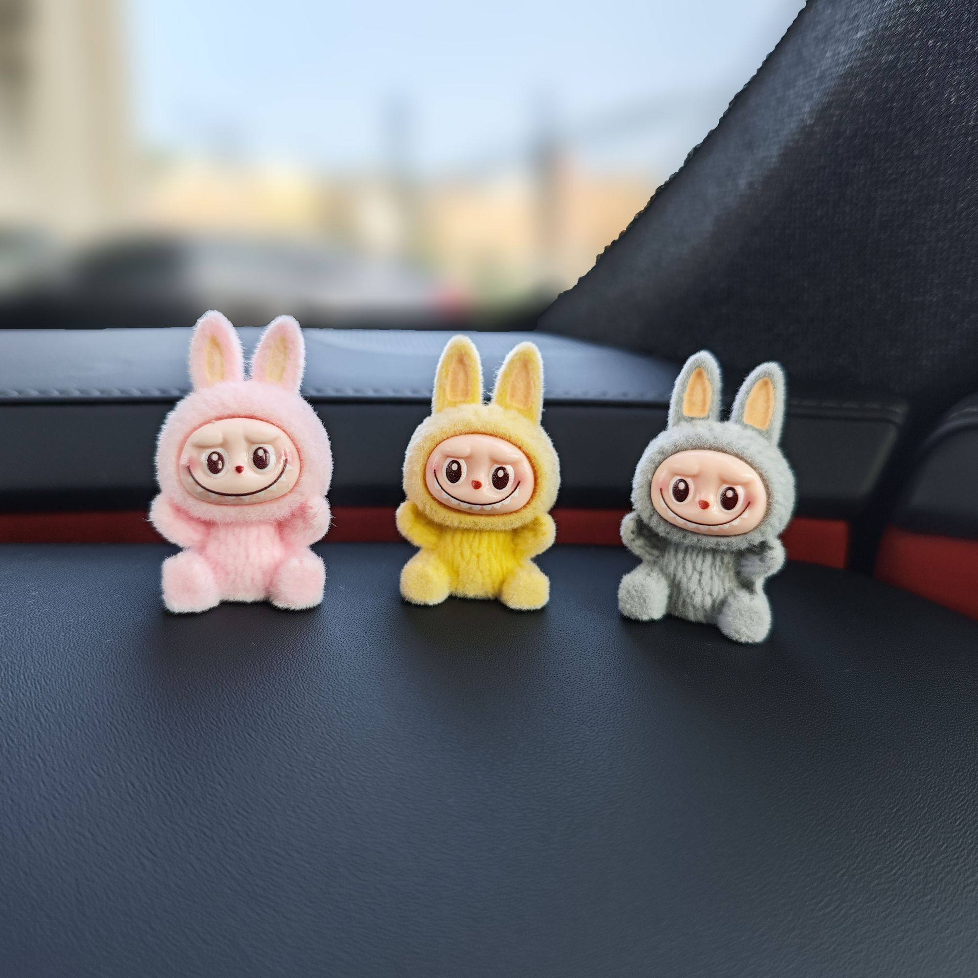 新款坐姿labubu拉布汽车中控台中控摆件卡通车载显示屏饰品,淘宝优惠券,粉丝福利购,淘宝优惠卷