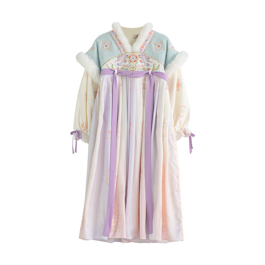 Children's high-end super fairy antique style velvet dress
