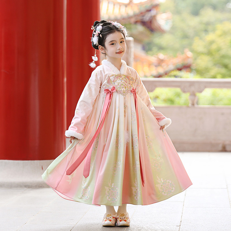 古月家【冬款反季清仓】汉服女童2026高端红色喜庆拜年服国风套装,淘宝优惠券,粉丝福利购,淘宝优惠卷