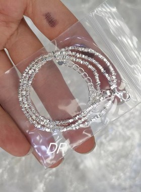 925纯银女小碎银子项链项链