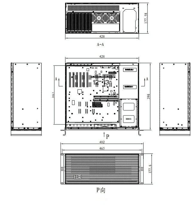 4U工控机箱工作站存储服务器 EATX双路主板机箱可改水冷服务器-图3