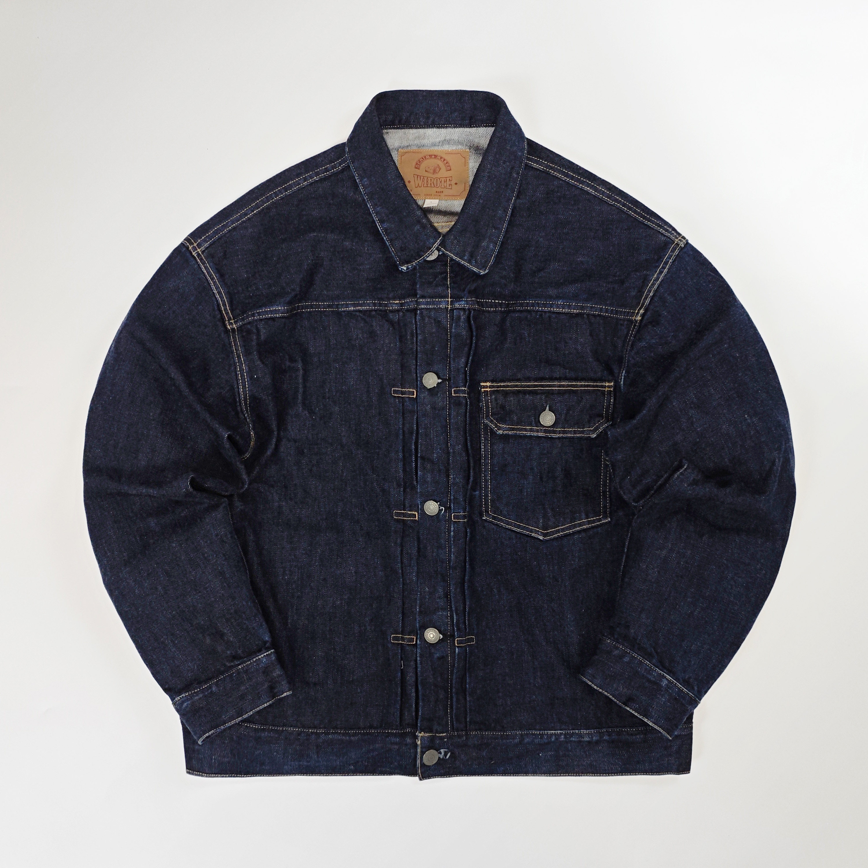 WIROTE/威络日系贴袋轻养牛款 官方脱浆宽松赤耳原牛牛仔夹克外套,淘宝优惠券,粉丝福利购,淘宝优惠卷