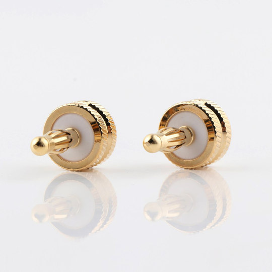 Gold plated speaker amplifier terminal shield protection rca