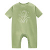 Thin mid-sleeve air-conditioned spring and autumn ice silk jumpsuit