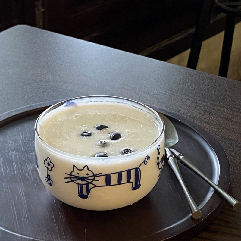 小众韩ins有趣可爱线条猫咪玻璃碗 耐高温卡通高硼硅水果碗酸奶碗