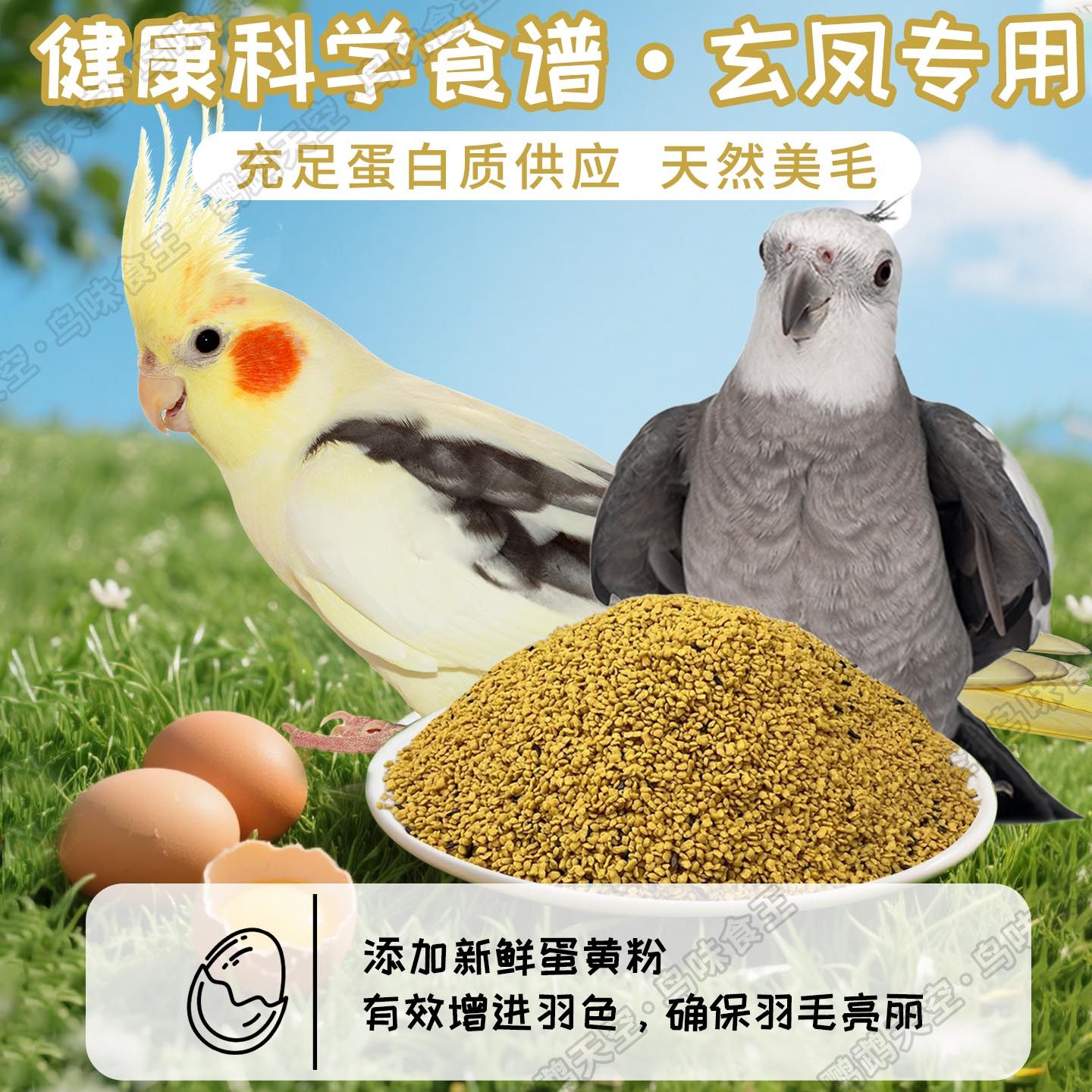 鹦鹉天空玄凤鹦鹉专用粮黄化白子鸡尾玄凤鹦鹉鸟食粮饲料5斤 - 图1