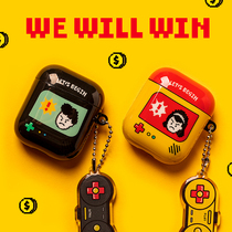 Earthly Hallows August-Original Pixel Cartoon Lovers Airpods Pro Headphone Protective Sheath Bright Face Soft Shell