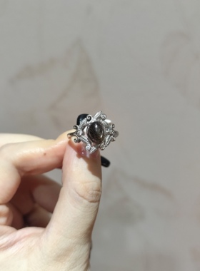 2025新品ins风星辉骨干钛钢托指环开口可调节戒指饰品