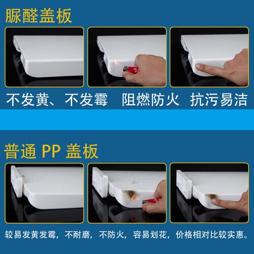 方型马桶盖大方形老式加厚缓降通用梯型钻石马桶缓冲脲醛坐便厕板 - 图1