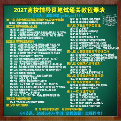 2027高校大学辅导员笔试视频课程教程授课视频高分技巧快速提高 - 图0