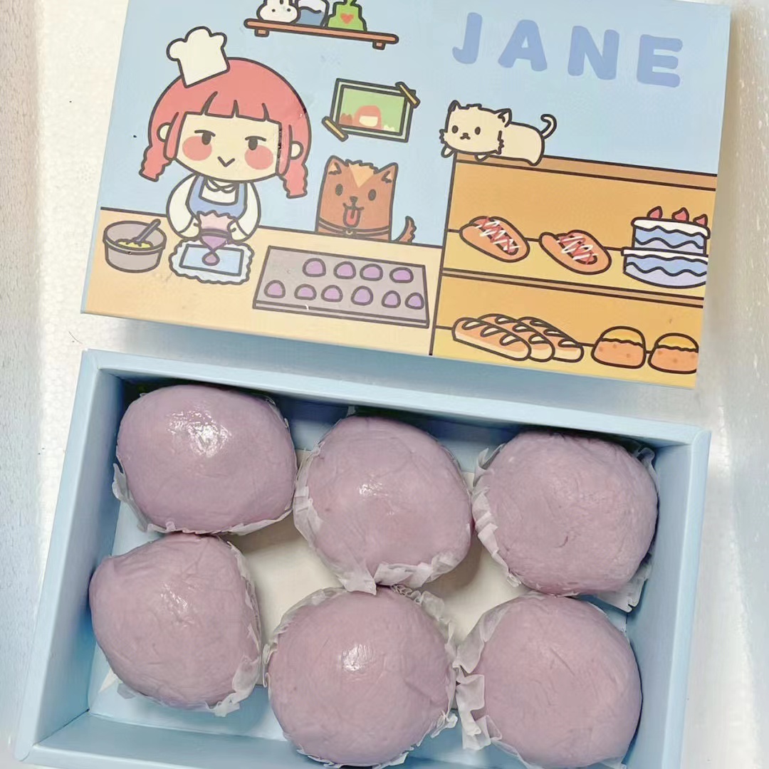 网红零食小红书同款Jane芋泥奶酪球低卡手工现做代餐六枚入礼盒-图3