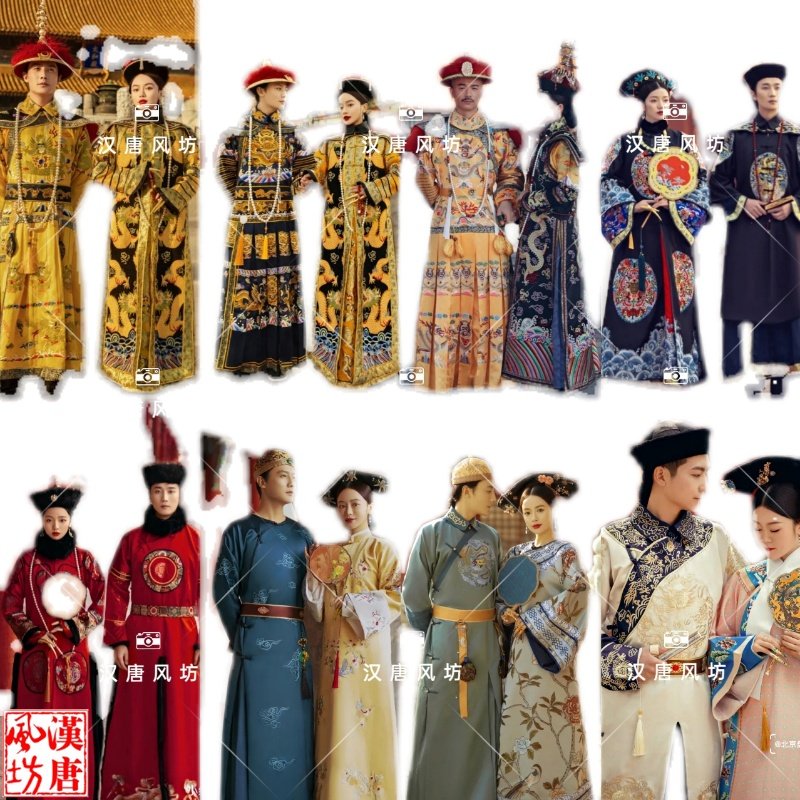 北京故宫旅拍情侣写真服影楼古装宫廷清朝吉服阿哥皇帝王爷服_虎窝淘