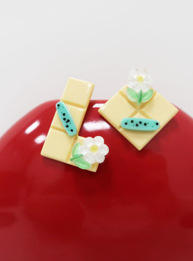 小野不见了创意设计花女可爱耳环