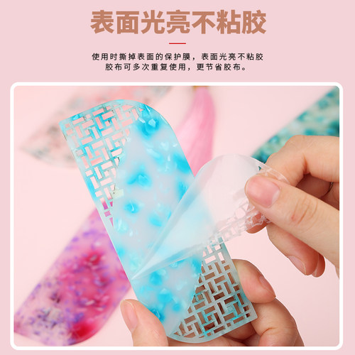 踏音古筝琵琶指甲收纳板缠绕卡精美复古镂空雕刻古筝配件送胶布 - 图2