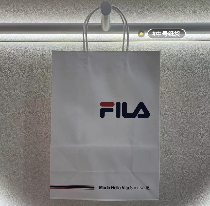 FILA/斐乐新款专柜购物纸袋手提大中小包装袋环保购物礼品袋