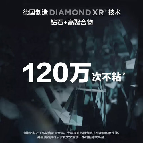 尊贵钻石系列WOLL德国进口平底锅不粘锅无涂层无油烟煎锅鸡蛋牛排 - 图1