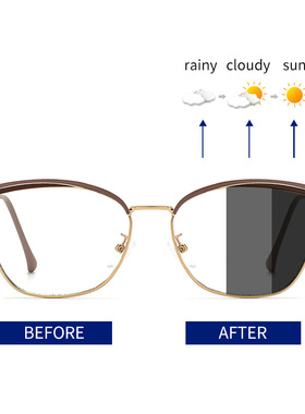 保罗雷朋官网欧美TR猫眼眼镜框女潮金属弹簧脚眼镜架时尚变色防蓝