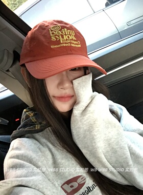 夏日多巴胺鸭舌帽女亮色潮人帽子