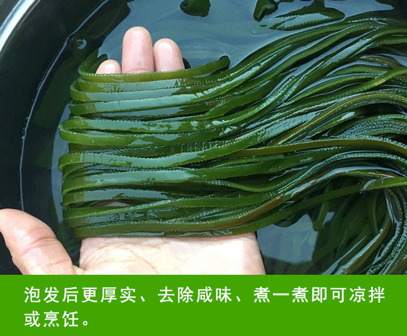 净重5斤荣成海带厚盐渍海带丝非特级半干货凉拌菜商用新鲜海带丝-图1