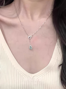 S999足银福禄双至纯银项链女款