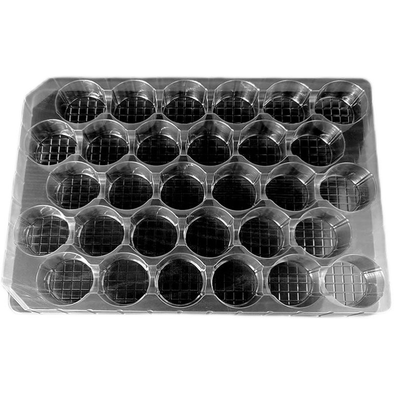 30格通用透明PET吸塑托盘 直径50 深度31 可堆叠塑料盒托盘D50H31,淘宝优惠券,粉丝福利购,淘宝优惠卷