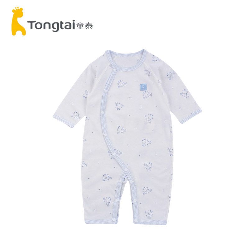 童泰2025新款四季宝宝长袖连体衣婴幼儿纯棉薄款无骨内搭爬服哈衣,淘宝优惠券,粉丝福利购,淘宝优惠卷