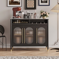 Opt-in-style light and luxurious rock plate Dining Side Cabinet Black Retro Solid Wood Wine Cabinet Minima Restaurant Items Tea Water Cabinet