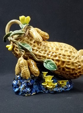 好事发生创意陶瓷工艺品摆件石湾公仔家居饰品客厅桌面摆设花生