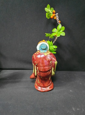 手工石湾公仔寿星公盆景专用长辈爷爷贺家款节礼品装饰品摆件