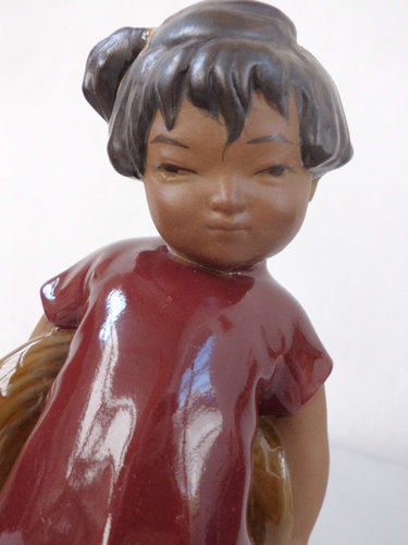 陶瓷工艺品摆件石湾公仔刘泽棉作品 小花 可爱家居装饰品摆设礼品 - 图2