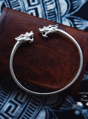 双龙女款唐代复古风镀金银饰