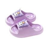 Детские мультяшные милые тапочки, нескользящие слайдеры, обувь, мягкая подошва, семейный стиль