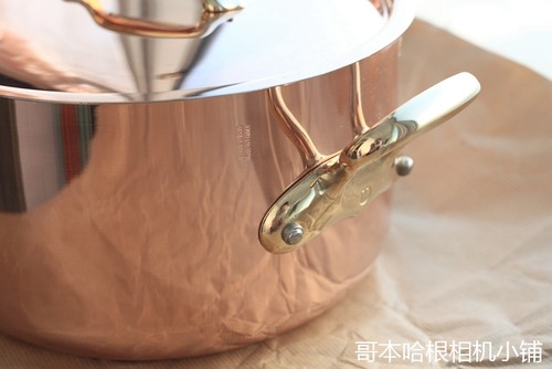 法国产 Mauviel 200B系列紫铜锅 双耳汤锅带盖子 炖锅 - 图1