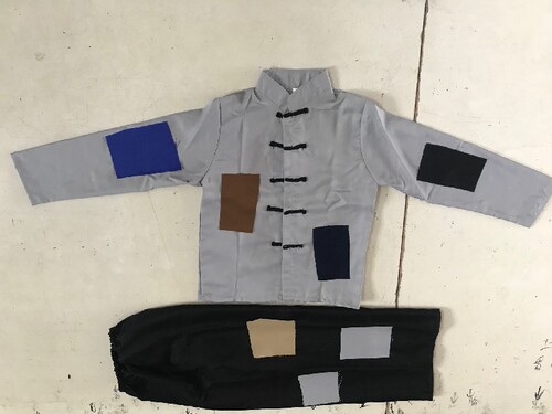 叫花子古装服装乞丐服演出儿童男女古代要饭衣服济公破烂补丁装童 - 图0