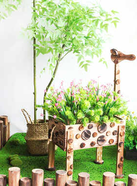 创意实木花架防腐防潮可放户外