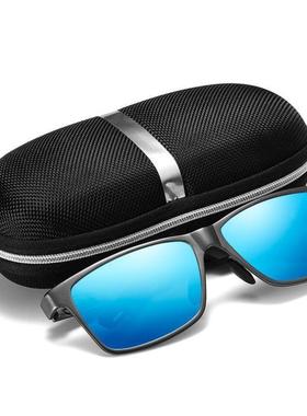 大号车载太阳镜盒便携式防压抗摔墨镜盒男女挂钩拉链眼镜收纳盒子