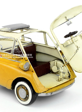 美式复古手工铁皮车宝马蛋isetta