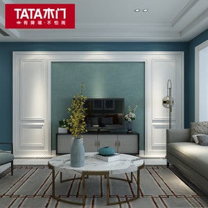 TATA木门 极简背景墙板电视卧室客厅护墙板免漆背景墙006(600)AN