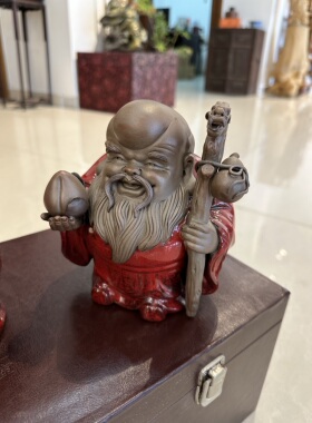 福禄寿德化陶瓷乔迁礼品客厅摆件