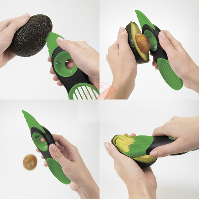 不锈钢牛油果切 去核器多用火龙果鳄梨水果切割器 avocado slicer - 图2