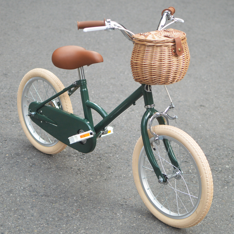 复古半圆藤编柳编车篮儿童自行车滑板车学步车折叠车电动车筐篮子 - 图2