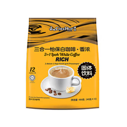 正宗chekhup泽合怡保白咖啡王480g三合一香浓KING速溶白咖啡特浓 - 图3