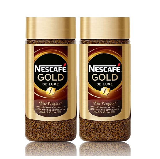 德国进口雀巢金牌咖啡GOLD200gX2瓶装纯咖啡无蔗糖黑咖啡提神 - 图2