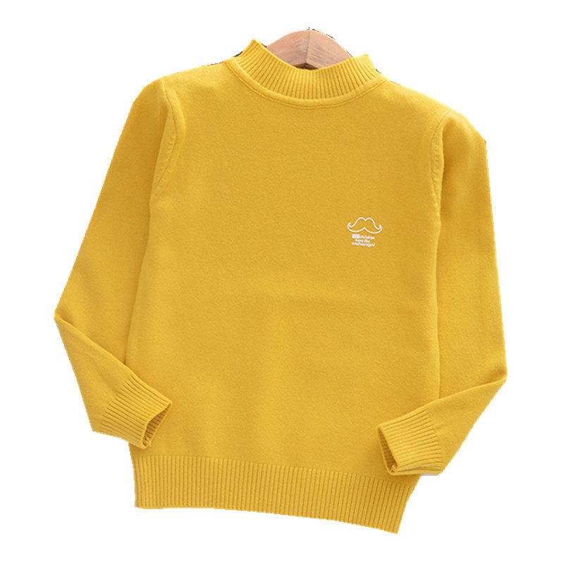 儿童毛衣中大童纯棉毛线衫宝宝圆领黑白色打底衫男女童加绒针织衫,淘宝优惠券,粉丝福利购,淘宝优惠卷