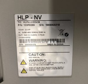 HOLIP海利普变频器HLPNV01D543A/B 矢量型HLP-NV 1.5KW 三相380V