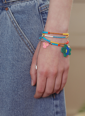 TYAKASHA塔卡沙项链彩色串珠多巴胺小众设计项链女首饰