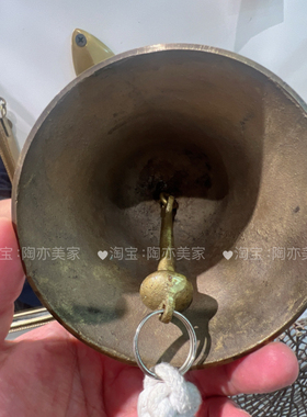 印度进口黄铜复古门铃壁挂打铃酒吧门头墙面装饰风铃摆件北欧美式